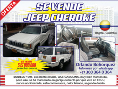 Jeep Cherokee 1995, Manual - Bogotá