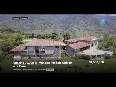 Exclusiva casa de campo en venta La Pintada, Departamento de Antioquia