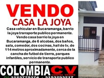 Casa barrio la joya, vehicular en Bucaramanga oportunidad - Bucaramanga