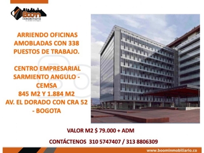 Oficina de lujo de 2729 mq en alquiler - Santafe de Bogotá, Colombia