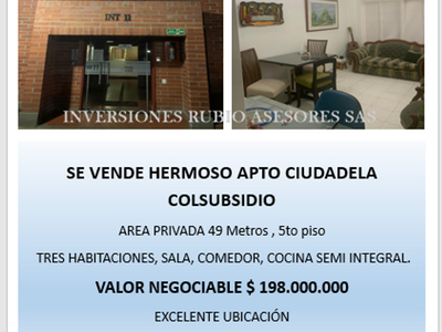 Apartamento en venta Ciudadela Colsubsidio, Bogotá, Colombia
