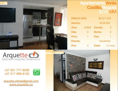 Apartamento en Venta en CASTILLA, Castilla, Bogota D.C