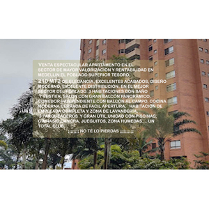 Venta Apartamento Medellín Poblado Superior Tesoro Lujo Vista Luxury