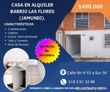 ACJ01 Casa en el Barrio Las Flores (Jamundi).
