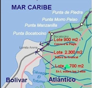 Terreno en Venta en Oriente, Cartagena, Bolívar