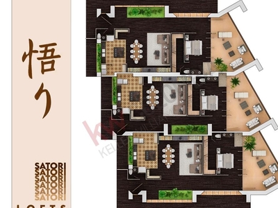 LOFT No.3 , opción de ; uno ó tres habitaciones, 2 ó 4 baños, 1 ó 2 niveles, Cocina abierta, terraza, lavandería , deck, garajes.