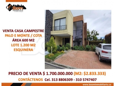 Vivienda exclusiva de 1200 m2 en venta Cota, Cundinamarca