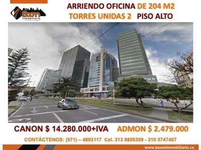 Exclusiva oficina de 204 mq en alquiler - Santafe de Bogotá, Bogotá D.C.