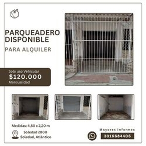 Parqueadero disponible para alquiler - Soledad