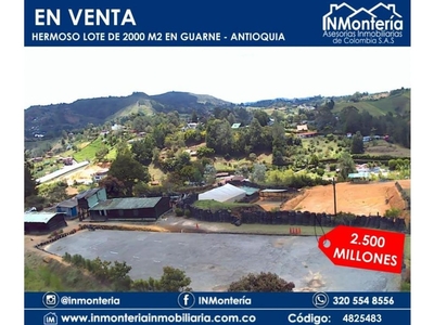 Terreno / Solar de 2000 m2 - Guarne, Departamento de Antioquia