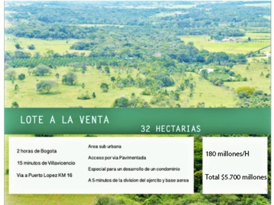 Terreno / Solar de 32 m2 - Villavicencio, Departamento del Meta