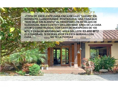 Casa de campo de alto standing de 33465 m2 en venta Rionegro, Departamento de Antioquia