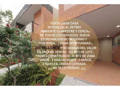 Venta Casa Campo Antioquia Retiro Unidad Cerrada Nueva Rebajada Ganga