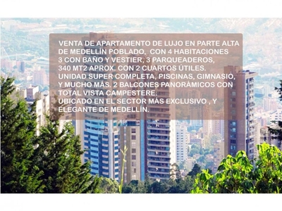 Piso exclusivo de 340 m2 en venta en Medellín, Departamento de Antioquia